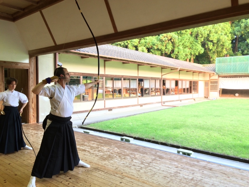 Andrew doing Japanese archery